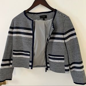 J.Crew Cropped Striped Blazer Size 8